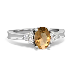 Thumbnail for Citrine Simply Elegant 14K White Gold ring R2113 - top view