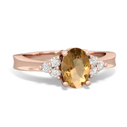 Citrine Simply Elegant 14K Rose Gold ring R2113