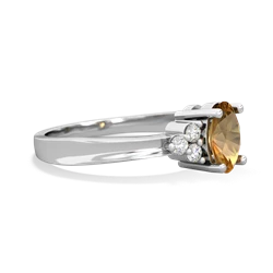 Citrine Simply Elegant 14K White Gold ring R2113