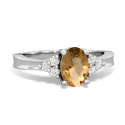 Citrine Simply Elegant 14K White Gold ring R2113