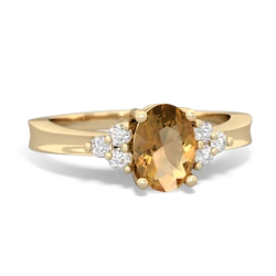 Citrine Simply Elegant 14K Yellow Gold ring R2113