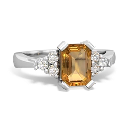 Citrine Timeless Classic 14K White Gold ring R2591