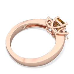 Thumbnail for Citrine Three Stone Trellis 14K Rose Gold ring R4015 - front view