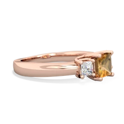 Citrine Three Stone Trellis 14K Rose Gold ring R4015