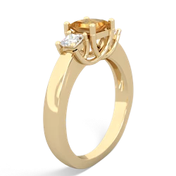 Citrine Three Stone Trellis 14K Yellow Gold ring R4015