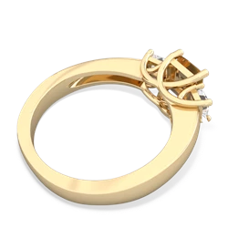 Citrine Three Stone Trellis 14K Yellow Gold ring R4015