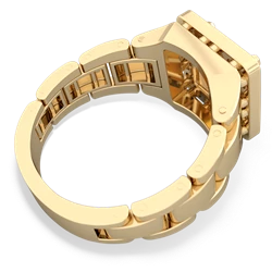 Citrine Men's Watch 14K Yellow Gold ring R0510