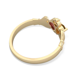 Citrine 'Our Heart' Claddagh 14K Yellow Gold ring R2388