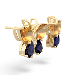 Citrine Butterfly 14K Yellow Gold earrings E2215