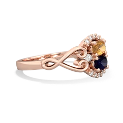 Citrine Love Nest 14K Rose Gold ring R5860