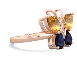 Citrine Butterfly 14K Rose Gold ring R2215