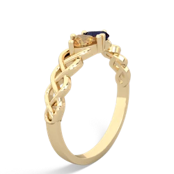 Citrine Heart To Heart Braid 14K Yellow Gold ring R5870