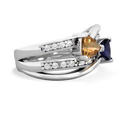 Citrine Bowtie 14K White Gold ring R2360