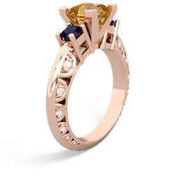 Citrine Eternal Embrace Engagement 14K Rose Gold ring C2001