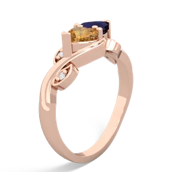 Citrine Floral Elegance 14K Rose Gold ring R5790