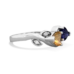 Citrine Floral Elegance 14K White Gold ring R5790