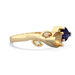 Citrine Floral Elegance 14K Yellow Gold ring R5790