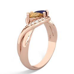 Citrine Summer Winds 14K Rose Gold ring R5342