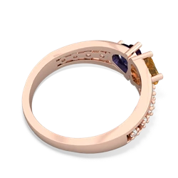 Citrine Heart To Heart 14K Rose Gold ring R3342