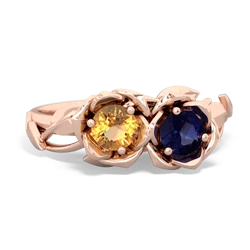 Citrine Rose Garden 14K Rose Gold ring R5510