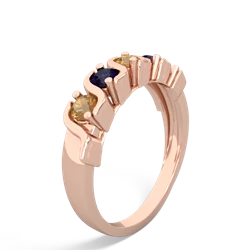 Citrine Anniversary Band 14K Rose Gold ring R2089