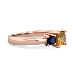 Citrine Three Stone Trellis 14K Rose Gold ring R4015