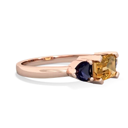 Citrine Three Stone 14K Rose Gold ring R5235
