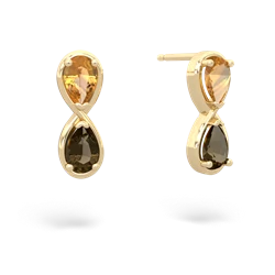 Citrine Infinity 14K Yellow Gold earrings E5050