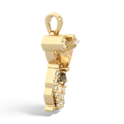 Citrine Puppy Love 14K Yellow Gold pendant P5800