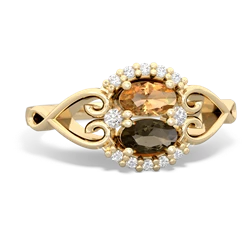 Citrine Love Nest 14K Yellow Gold ring R5860