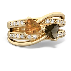 Citrine Bowtie 14K Yellow Gold ring R2360