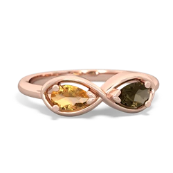 Citrine Infinity 14K Rose Gold ring R5050