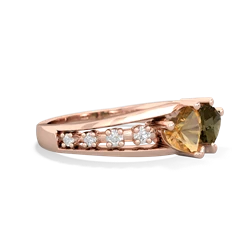 Citrine Heart To Heart 14K Rose Gold ring R3342