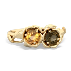 Citrine Rose Garden 14K Yellow Gold ring R5510