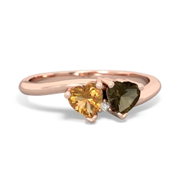 Citrine Sweethearts 14K Rose Gold ring R5260