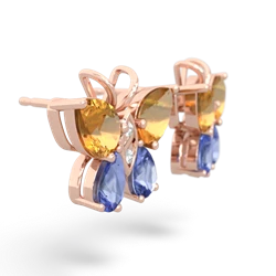 Citrine Butterfly 14K Rose Gold earrings E2215