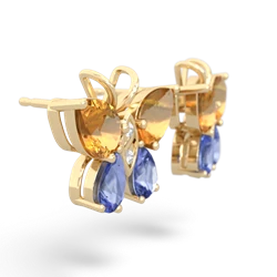 Citrine Butterfly 14K Yellow Gold earrings E2215