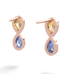 Citrine Infinity 14K Rose Gold earrings E5050