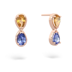 Citrine Infinity 14K Rose Gold earrings E5050