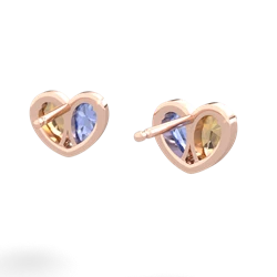 Citrine 'Our Heart' 14K Rose Gold earrings E5072