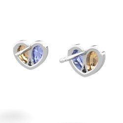 Citrine 'Our Heart' 14K White Gold earrings E5072