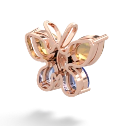 Citrine Butterfly 14K Rose Gold pendant P2215