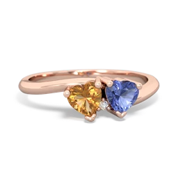 Citrine Sweethearts 14K Rose Gold ring R5260