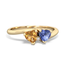 Citrine Sweethearts 14K Yellow Gold ring R5260