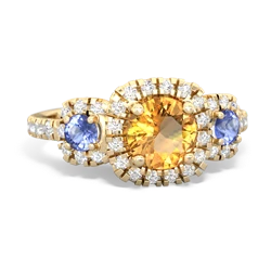 Citrine Regal Halo 14K Yellow Gold ring R5350