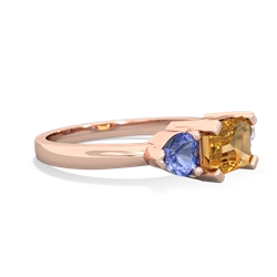 Citrine Three Stone 14K Rose Gold ring R5235