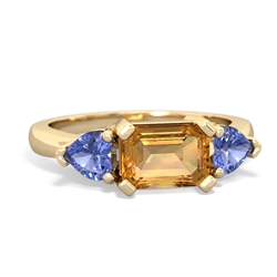 Citrine Three Stone 14K Yellow Gold ring R5235