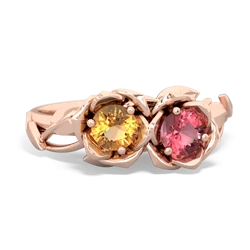 Citrine Rose Garden 14K Rose Gold ring R5510