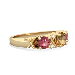 Citrine Hugs And Kisses 14K Yellow Gold ring R5016