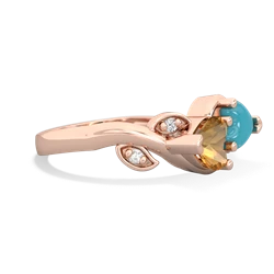 Citrine Floral Elegance 14K Rose Gold ring R5790